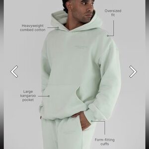 Comfrt Pastel Zip Hoodie in Mint Size Small